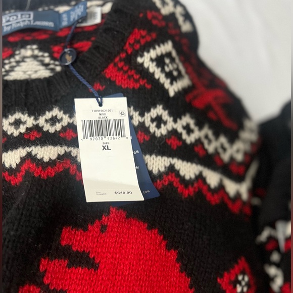 💥SOLD💥 XL - 750$ Polo Ralph Laure polar bear fair isle sweater - Picture 5 of 5